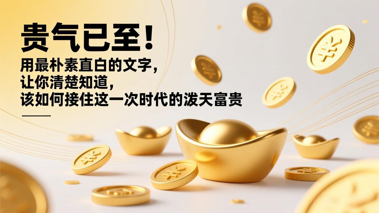 (17049期)付费文章:贵气已至!用最朴素直白的文字,让你清楚知道,该如何接住这一次时代的泼天富贵-赛德副业库