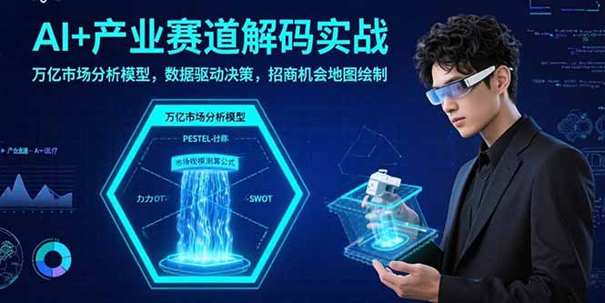 (15712期)AI+产业赛道解码实战:万亿市场分析模型,数据驱动决策,招商机会地图绘制-赛德副业库