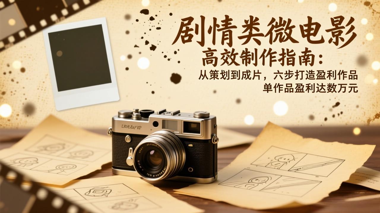 (17086期)剧情类微电影高效制作指南:从策划到成片,六步打造盈利作品,单作品盈利达数万元-赛德副业库