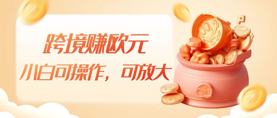 跨境赚欧元，一个窗口一天5-10+，小白可操作，可无脑放大-赛德副业库