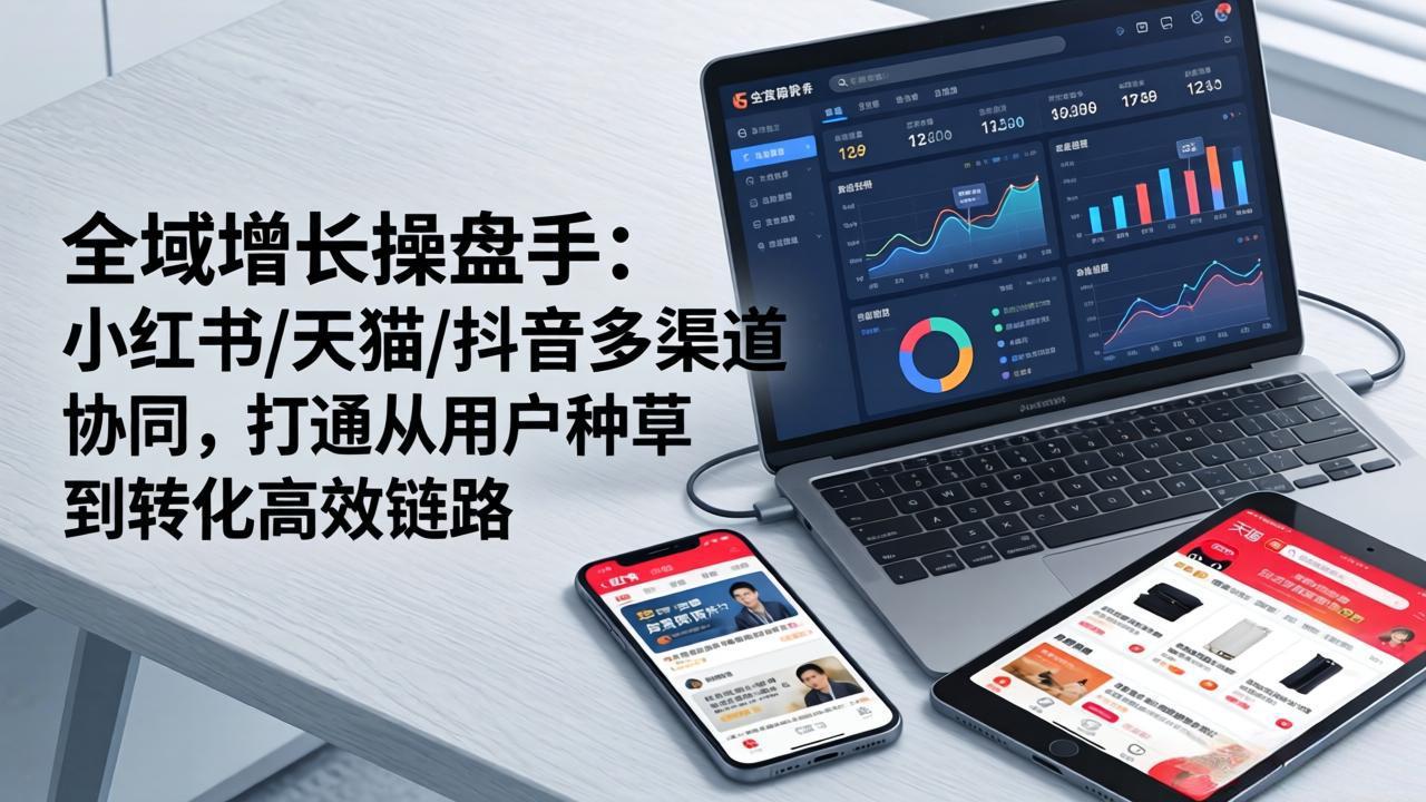 （17605期）全域增长操盘手：小红书/天猫/抖音多渠道协同，打通从用户种草到转化高效链路-赛德副业库