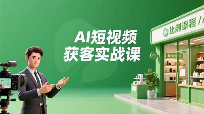 （16747期）AI短视频获客实战课，数字人创作、实体行业应用、精准引流，30天获取客源月入6万+-赛德副业库