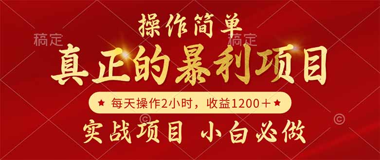 （14978期）真正的暴利项目，操作简单，每天收益1200＋，自己做老板-赛德副业库
