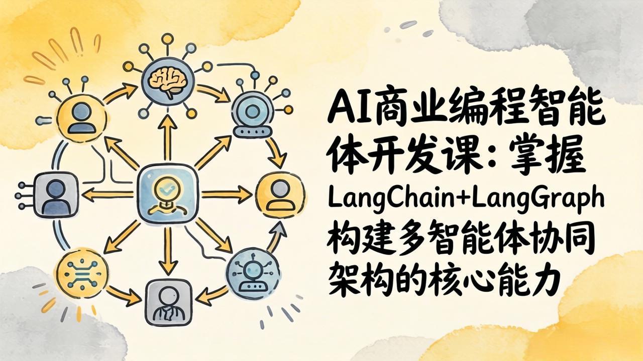 （17608期）AI商业编程智能体开发课：掌握LangChain+LangGraph构建多智能体协同架构的核心能力-赛德副业库