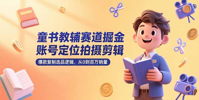 （15326期）童书教辅赛道掘金，账号定位拍摄剪辑，爆款复制选品逻辑，从0到百万销量-赛德副业库