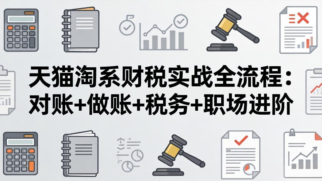 (17676期)天猫淘系财税实战全流程:对账+做账+税务+职场进阶,手把手吃透平台财税每一环-赛德副业库