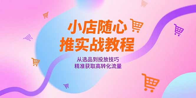 （15205期）小店随心推实战教程，从选品到投放技巧，精准获取高转化流量-赛德副业库