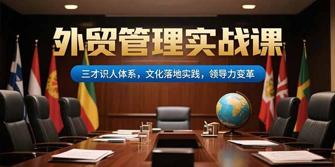 (15380期)外贸管理实战课,三才识人体系,文化落地实践,领导力变革-赛德副业库