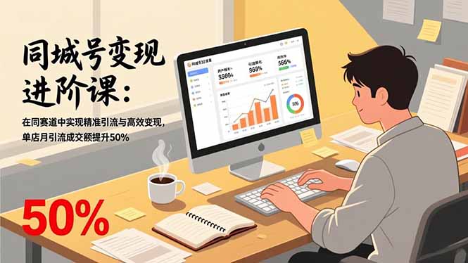 (17015期)同城号变现进阶课:在同城赛道中实现精准引流与高效变现,单店月引流成交额提升50%-赛德副业库