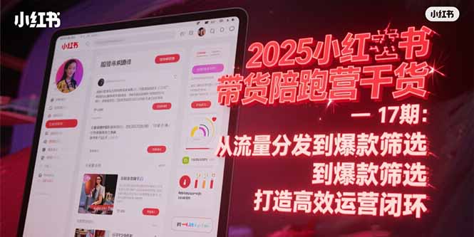 （15193期）2025小红书带货陪跑营干货-17期：从流量分发到爆款筛选 打造高效运营闭环-赛德副业库