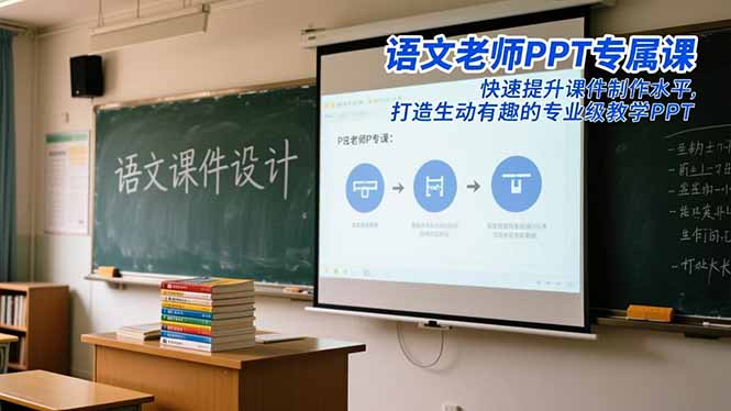 （16596期）语文老师PPT专属课：快速提升课件制作水平，打造生动有趣的专业级教学PPT-赛德副业库