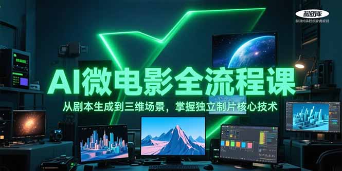 (15195期)AI微电影全流程课,从剧本生成到三维场景,掌握独立制片核心技术-赛德副业库