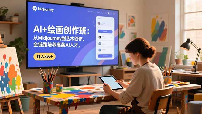 （16597期）AI+绘画创作班：从Midjourney到艺术创作，全链路培养高薪AI人才，月入3w+-赛德副业库