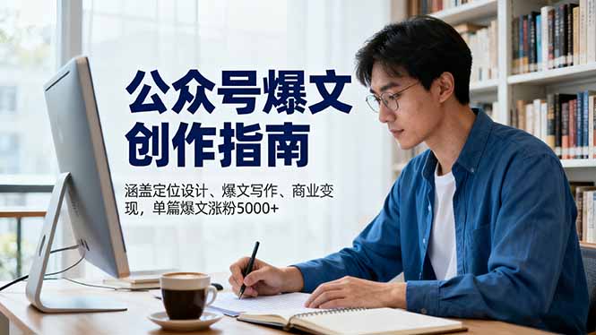 （16380期）公众号爆文创作指南，涵盖定位设计+爆文写作+商业变现，单篇爆文涨粉5000+-赛德副业库