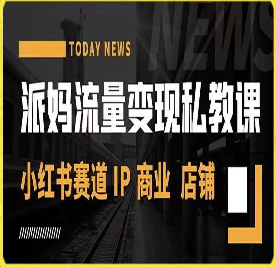 派妈流量变现私教课，小红书赛道IP  商业  店铺 -赛德副业库