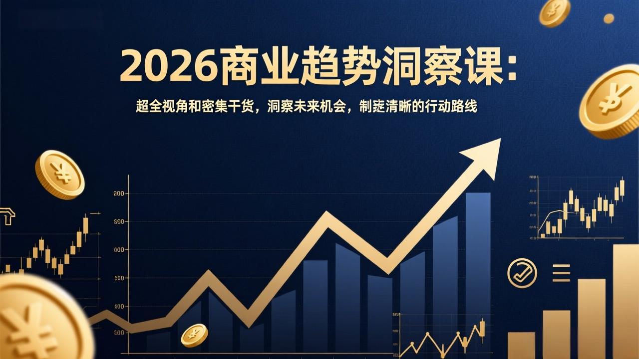 (17329期)2026商业趋势洞察课:超全视角和密集干货,洞察未来机会,制定清晰的行动路线-赛德副业库
