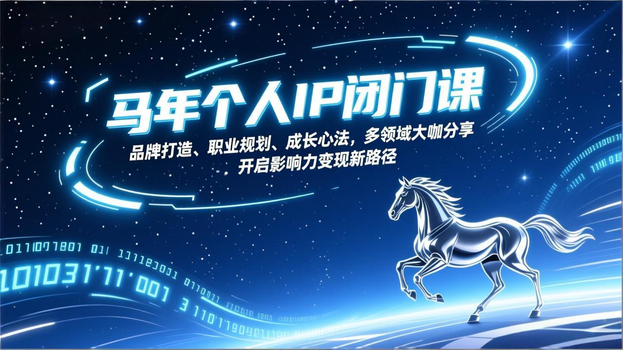 （17330期）马年个人IP闭门课，品牌打造、职业规划、成长心法，多领域大咖分享，开启影响力变现新路径-赛德副业库
