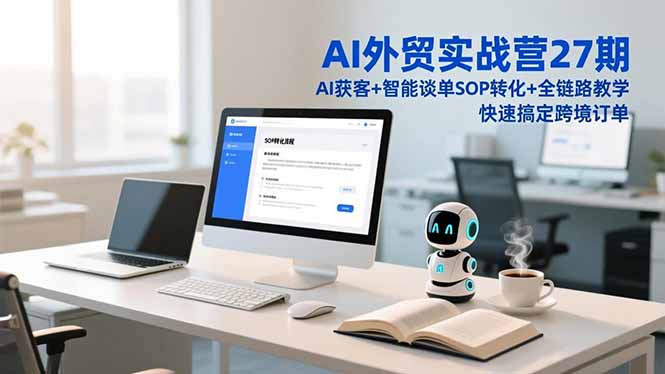 （16938期）AI外贸实战营27期，AI获客+智能谈单+SOP转化+全链路教学，快速搞定跨境订单-赛德副业库