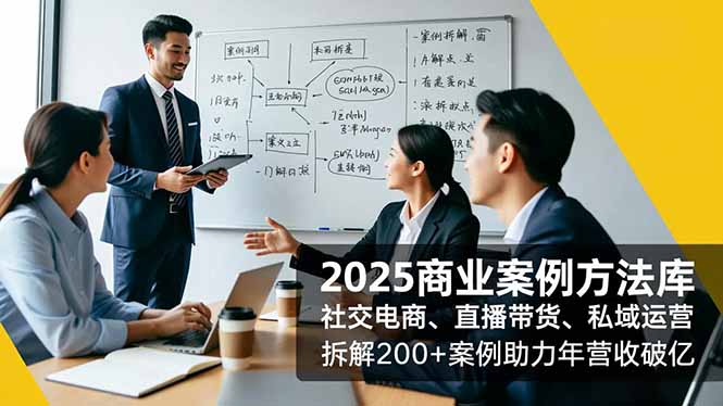 （16713期）2025商业案例方法库，社交电商、直播带货、私域运营，拆解200+案例助力年营收破亿-赛德副业库