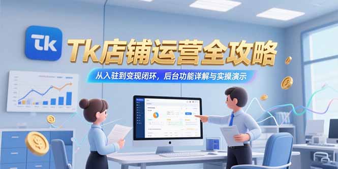 (15345期)Tk店铺运营全攻略,从入驻到变现闭环,后台功能详解与实操演示-赛德副业库