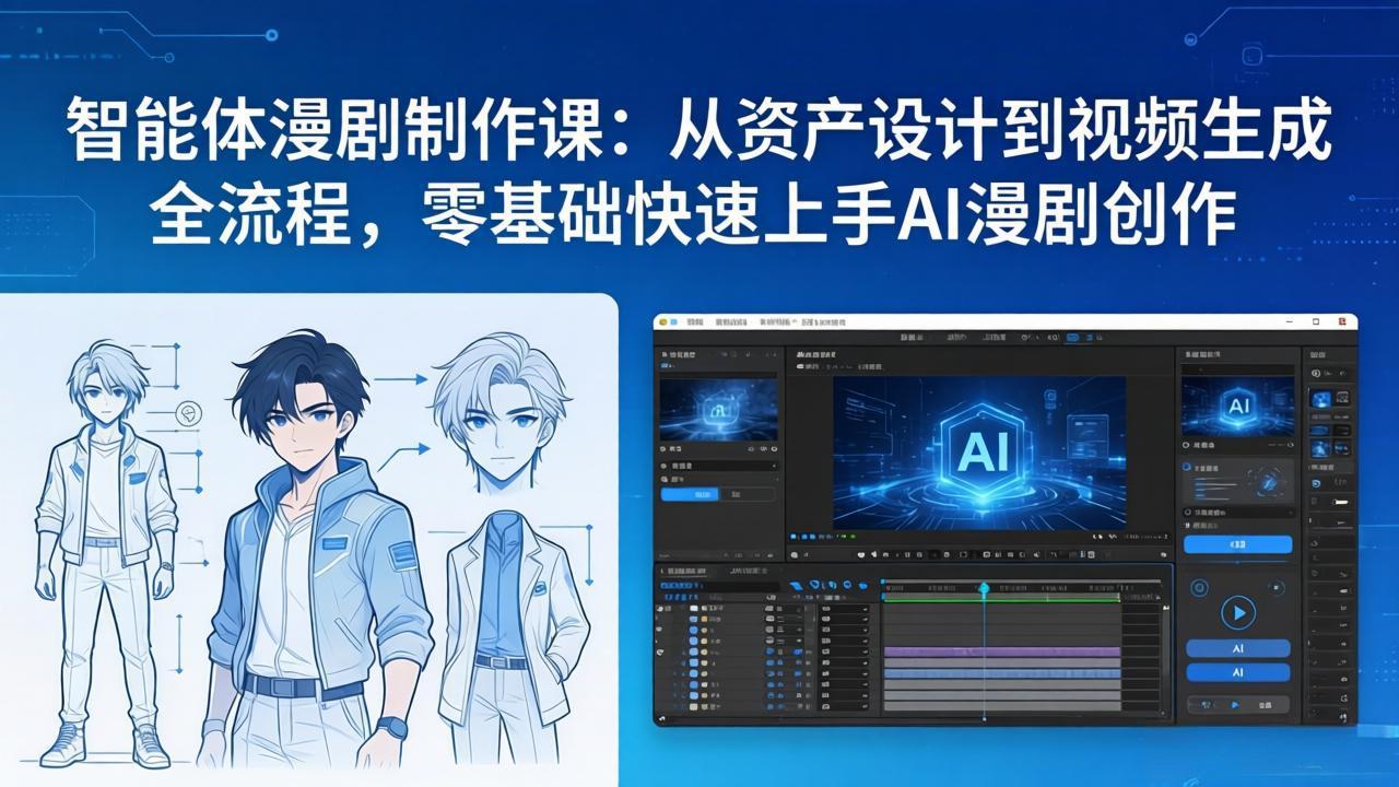 （17709期）智能体漫剧制作课：从资产设计到视频生成全流程，零基础快速上手AI漫剧创作-赛德副业库