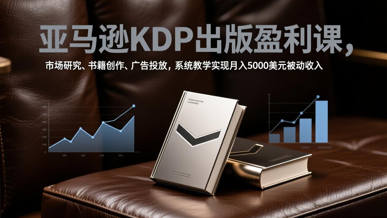 （17295期）亚马逊KDP出版盈利课，市场研究、书籍创作、广告投放，系统教学实现月入5000美元被动收入-赛德副业库