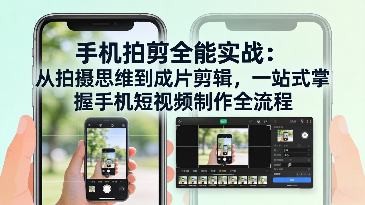 （17713期）手机拍剪全能实战：从拍摄思维到成片剪辑，一站式掌握手机短视频制作全流程-赛德副业库
