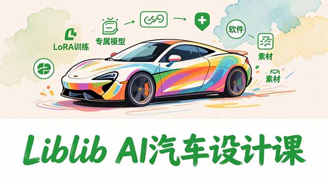 (16946期)2025Liblib AI汽车设计课,文生图入门、LoRA训练、专属模型,快速上手【实战+解说+软件+素材】-赛德副业库