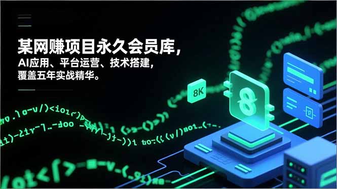 （16790期）网赚项目永久会员库，AI应用、平台运营、技术搭建，覆盖五年实战精华-赛德副业库