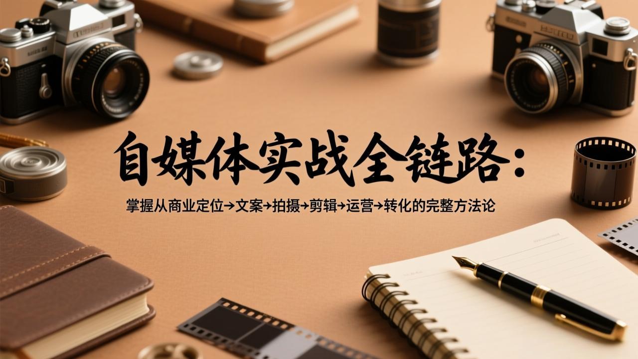 （17586期）自媒体实战全链路：掌握从商业定位→文案→拍摄→剪辑→运营→转化的完整方法论-赛德副业库