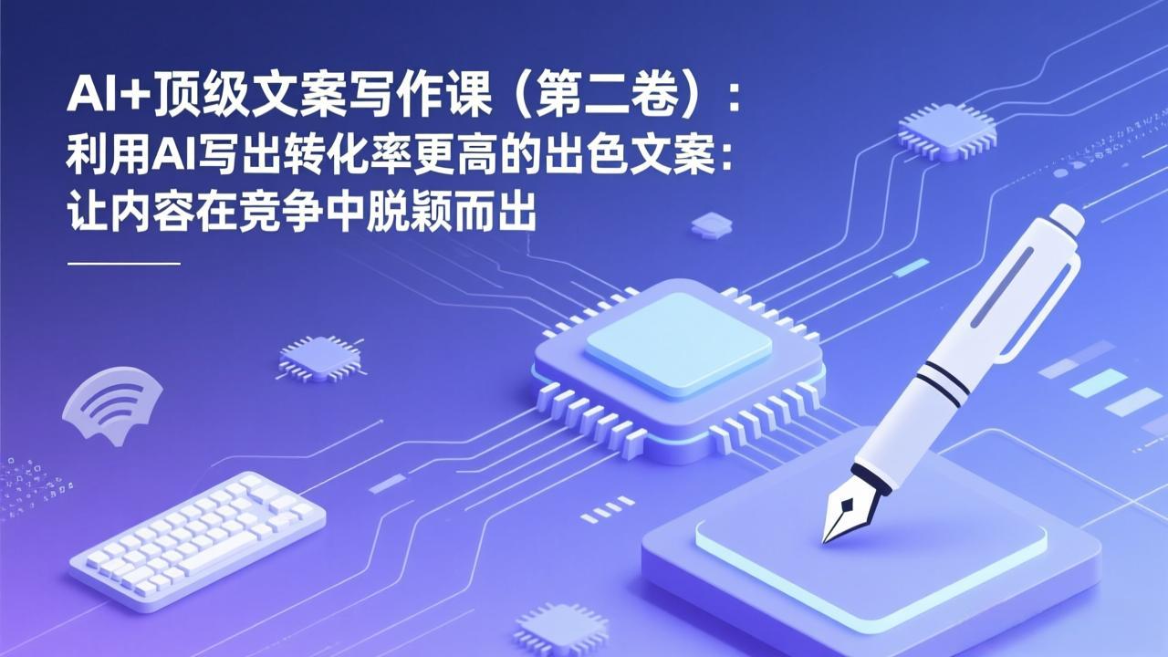 (17382期)AI+顶级文案写作课(第二卷):利用AI写出转化率更高的出色文案:让内容在竞争中脱颖而出-赛德副业库