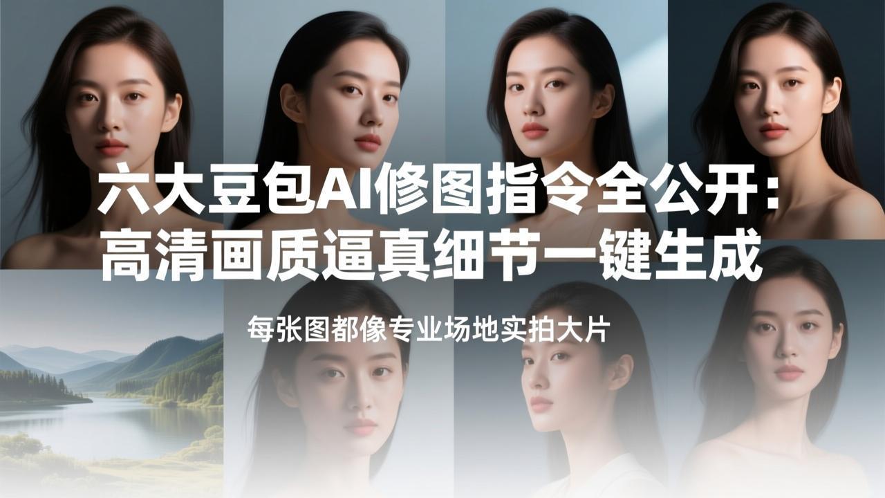 (17481期)六大豆包AI修图指令全公开:高清画质逼真细节一键生成,每张图都像专业场地实拍大片-赛德副业库