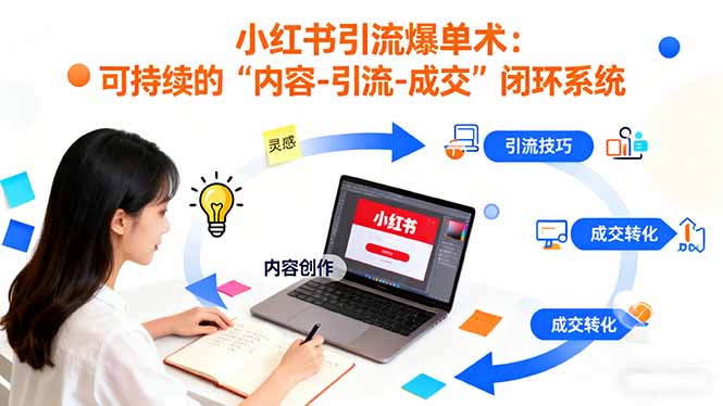 （16362期）小红书引流爆单术：构建一套低成本 可持续的“内容-引流-成交”闭环系统-赛德副业库
