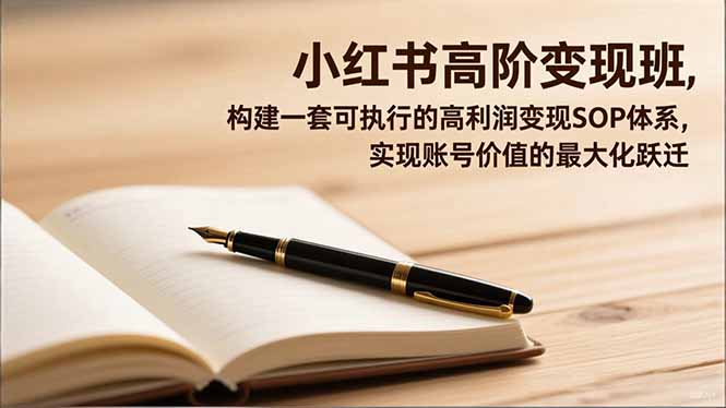（16633期）小红书高阶变现班，构建一套可执行的高利润变现SOP体系，实现账号价值的最大化跃迁-赛德副业库