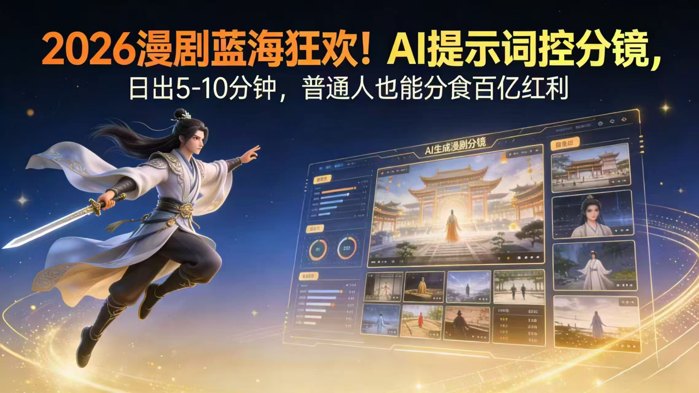 （17734期）2026漫剧红利实锤！ AI 提示词控分镜， 普通人也能轻松月入过万-赛德副业库