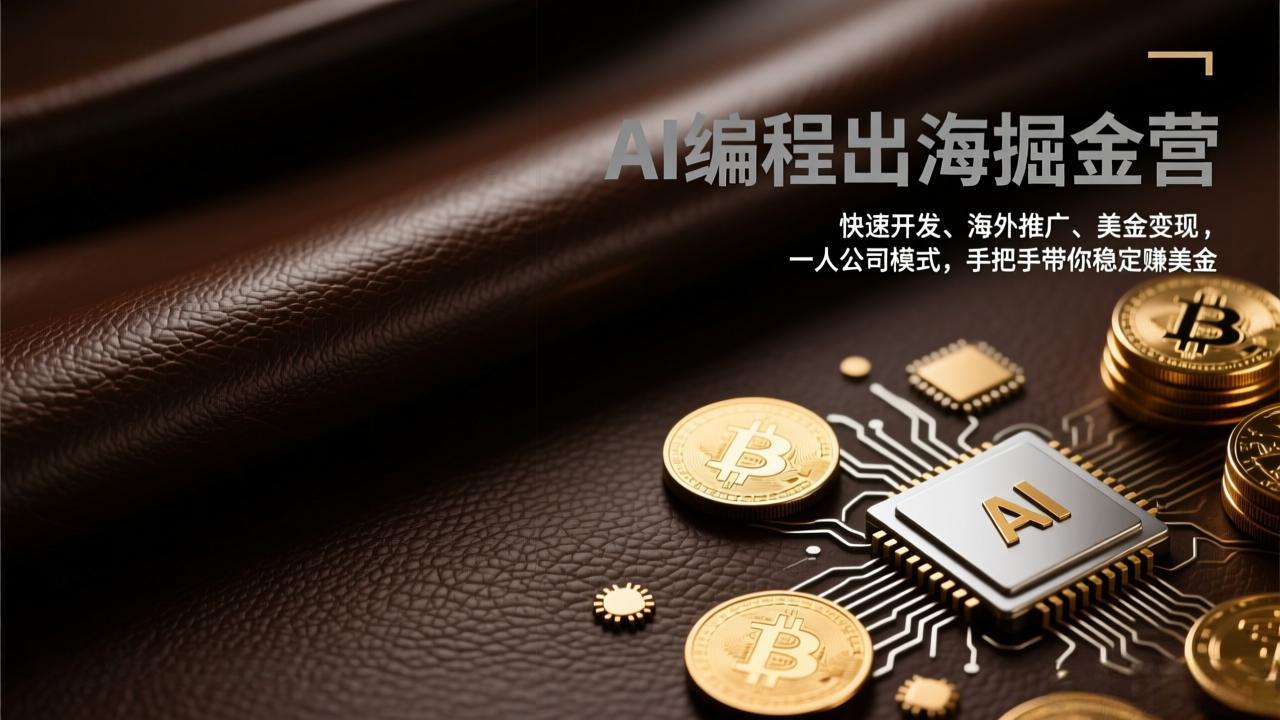 （17308期）AI编程出海掘金营：快速开发、海外推广、美金变现，一人公司模式，手把手带你稳定赚美金-赛德副业库