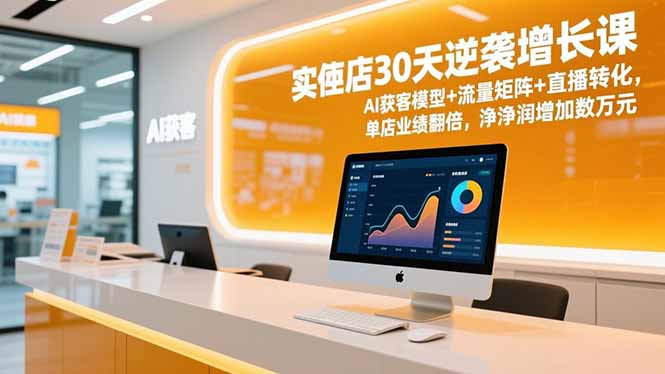 (16793期)实体店30天逆袭增长课,AI获客模型+流量矩阵+直播转化,单店业绩翻倍,净利润增加数万元-赛德副业库