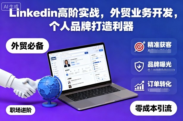 Linkedin高阶实战,外贸业务开发,个人品牌打造利器-赛德副业库