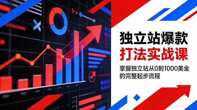 （17322期）独立站爆款打法实战课，掌握独立站从0到1000美金的完整起步流程-赛德副业库