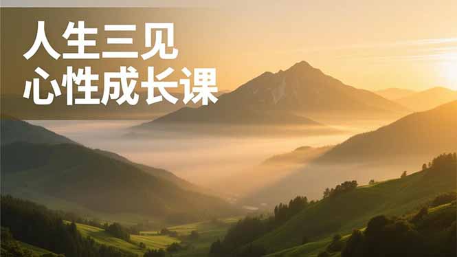 （16897期）人生三见心性成长课，见天地众生自己，搞透人性安顿身心，活出清晰自我，内在富足无价-赛德副业库