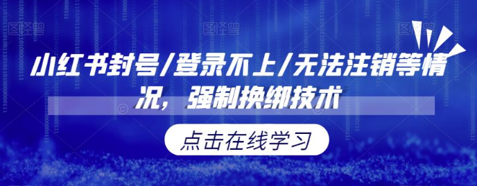 小红书封号/登录不上/无法注销等情况，强制换绑技术【修正】-赛德副业库