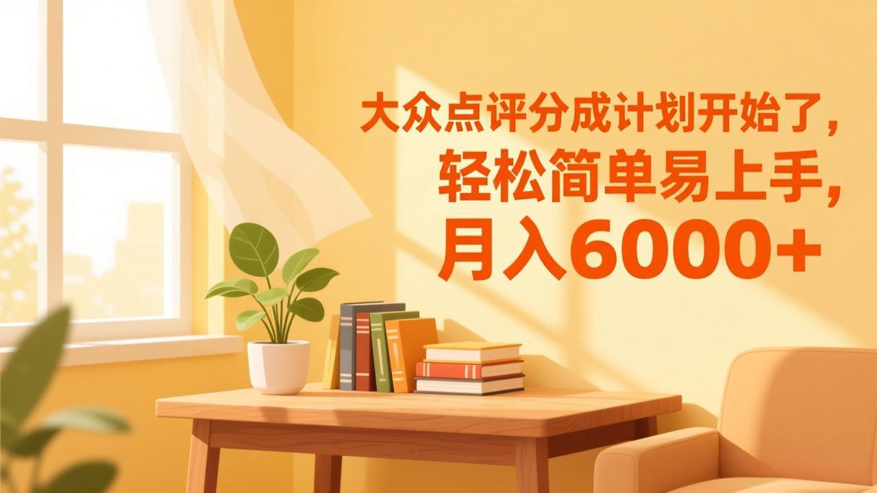 (17056期)大众点评分成计划开始了,轻松简单易上手,月入6000+-赛德副业库