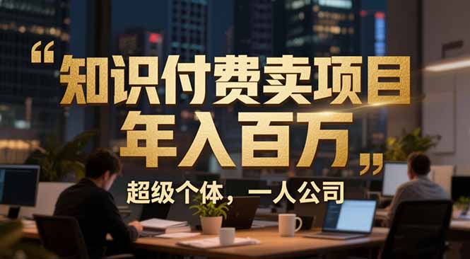 （17134期）从0到年入百万：超级个体实战心得公开，个人IP×精准引流×成交系统全拆解-赛德副业库