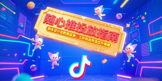 （15291期）随心推投放指南，脚本设计加数据监测，三阶段自然流拉升策略-赛德副业库