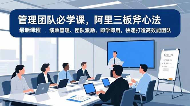 (16929期)管理团队必学课,阿里三板斧心法、绩效管理、团队激励,即学即用,快速打造高效能团队-赛德副业库