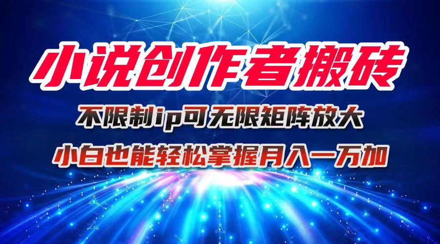 (16209期)小说创作者搬砖玩法,不限制IP简单无脑 可矩阵无限放大小白也能实现轻...-赛德副业库