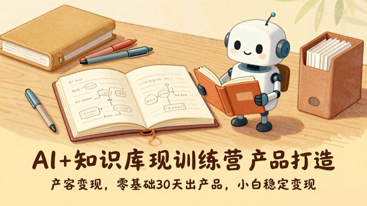 (17323期)AI+知识库变现训练营,产品打造、内容创作、全平台变现,零基础30天出产品,小白稳定变现-赛德副业库
