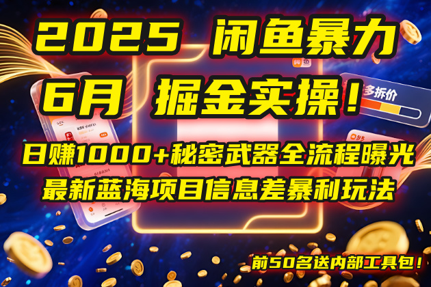 (14964期)2025闲鱼暴力掘金实操!日赚1000+秘密武器全流程曝光,最新蓝海项目信...-赛德副业库
