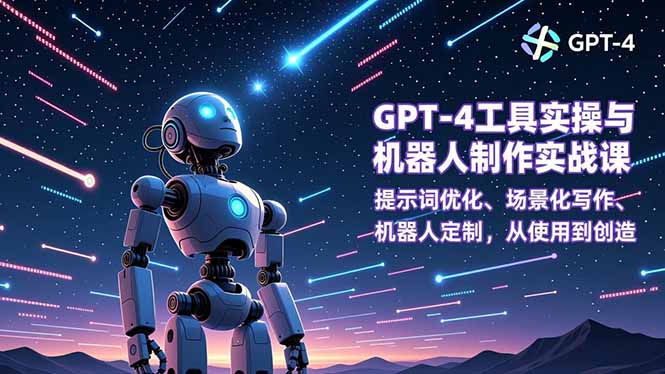 （16837期）GPT-4工具实操与机器人制作实战课：提示词优化、场景化写作、机器人定制，从使用到创造-赛德副业库