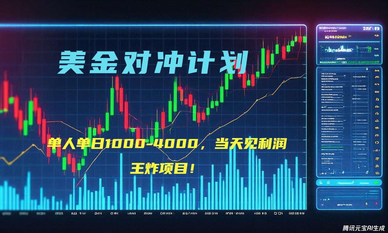 （15333期）2025年最暴力项目“美金先登计划”最新最强对冲战法，每日实际收益1K-4K-赛德副业库